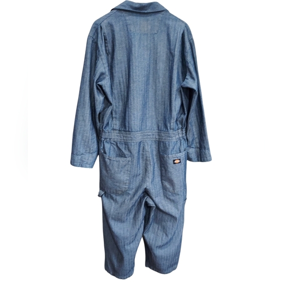 Dickies Fisher Stripe Cotton Coveralls Workwear Utility - Picture 6 of 15
